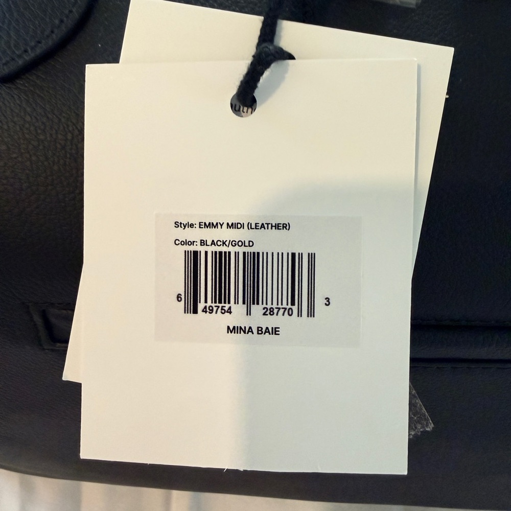 Black Leather Top-Handle Satchel - Picture 13 of 16